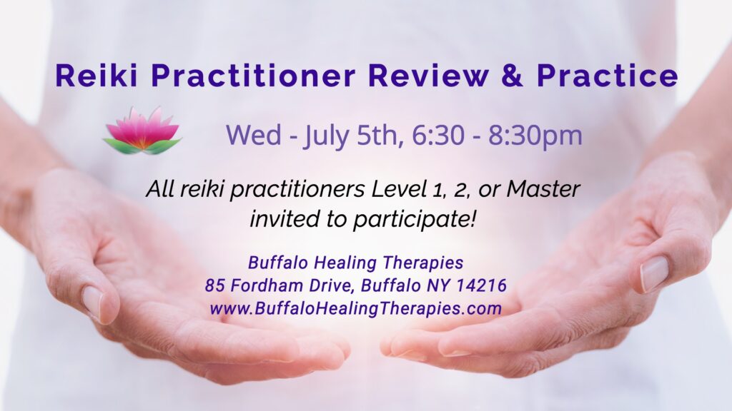 July 5 reiki practice Buffalo Healing Therapies
