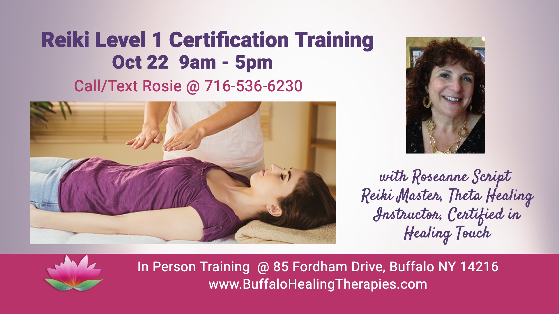 Reiki Certification Level 1 - Buffalo NY Oct 22 2022 - Buffalo Healing Therapies